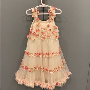white kids floral dress